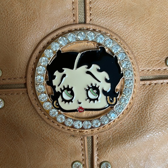 EUC Rhinestone Betty Boop Cross-Body Bag - Picture 11 of 11